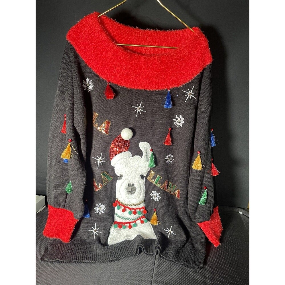 Holiday Time Llama Christmas Sweater Sz XL #0512